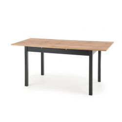 Раскладной обеденный стол GREG 124-168/74/75 cm дуб вотан/черный