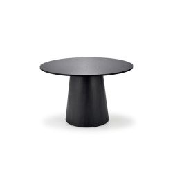 Круглый обеденный стол GINTER черный 120см
