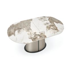 Pikendatav söögilaud ROBINSON beež marmor/cappuccino 160-200/90/76 cm