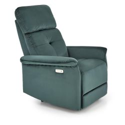 Кресло recliner SEMIR velvet темно-зеленый