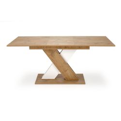 Раздвижной обеденный стол XARELTO 130-175/85/76 cm дуб ланцелот/белый