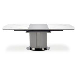 Раздвижной обеденный стол DANCAN белый мрамор/серый 160-220/90/76 cm