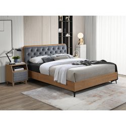 Кровать DONNA velvet серый Bluvel 14 160x200