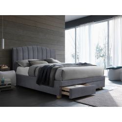Кровать с ящиками EMOTION velvet серый T142 160X200