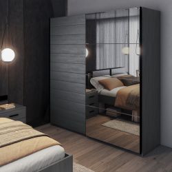 Liugustega riidekapp 200cm GALAXY 24CBEA67 tamm carbon