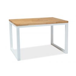 Обеденный стол LORAS II дубовый шпон 180x90 белый