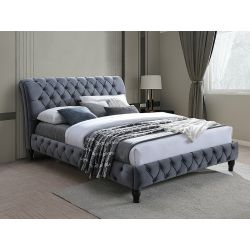 Кровать MALENA velvet серый Bluvel 14 160x200 