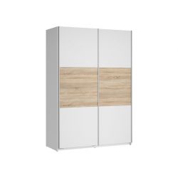 Шкаф с раздвижными дверями 153 cm COLIN белый/дуб сонома