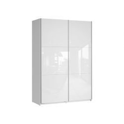 Шкаф с раздвижными дверями 153 cm COLIN белый/белый глянец
