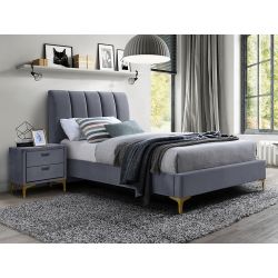 Кровать MIRAGE 90x200 серый velvet