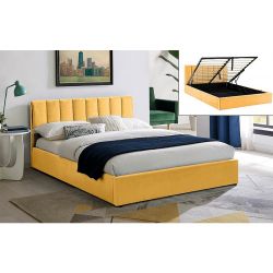 Кровать с ящиком для белья MONTREAL velvet T193 карри 160x200