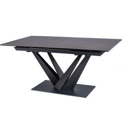 Раздвижной обеденный стол SORENTO ceramic черный мрамор 160-220x90cm