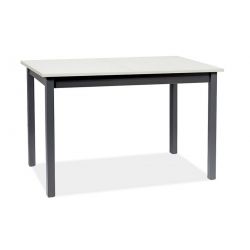 Раскладной обеденный стол HORACY 100-140x60 cm белый/черный