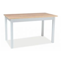 Раскладной обеденный стол HORACY 100-140x60 cm дуб артисан/белый