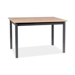 Раскладной обеденный стол HORACY 125-170x75 cm дуб артисан/черный