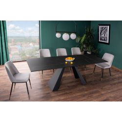 Раздвижной обеденный стол SALVADORE ceramic sahara noir 160-240x90cm