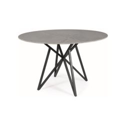 Круглый стол MURANO серый мрамор/черный 120 cm