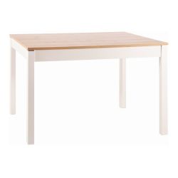 Раздвижной обеденный стол MATEO дуб артисан/белый 18-158x74 cm