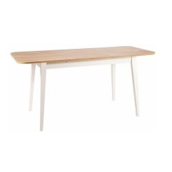 Раздвижной обеденный стол GUSTO дуб вотан/белый 120-160x68 cm