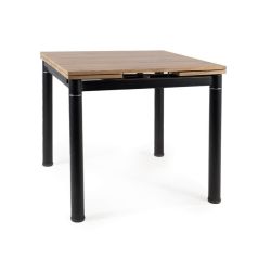 Раздвижной обеденный стол GD-082 дуб артисан/черный 80-131x80 cm