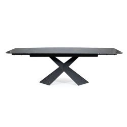 Раздвижной обеденный стол AVANGARD II ceramic VERSACE BLACK 160-240x90 cm