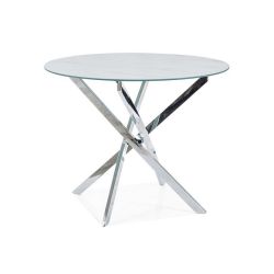Круглый обеденный стол AGIS белый мрамор 90 cm