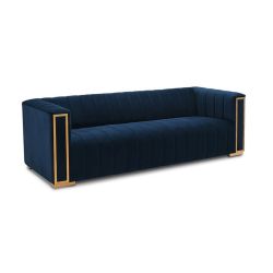 Diivan VOGUE 3 velvet sinine T202/kuldne 