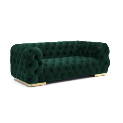 Diivan CHESTER 2 velvet tumeroheline T201/kuldne