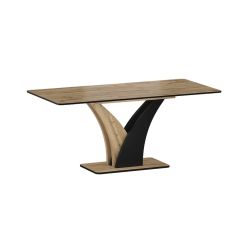 Раздвижной обеденный стол VENTO 120-160x68 cm дуб артисан/черный
