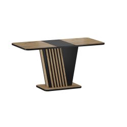 Раздвижной обеденный стол NEVIO 125-170x75 cm дуб артисан/черный
