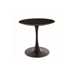 Круглый обеденный стол ESPERO черный мрамор/черная нога 80 cm