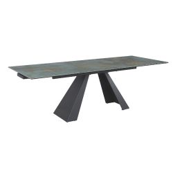 Раздвижной обеденный стол SALVADORE ceramic ossido verde 160-240x90 cm
