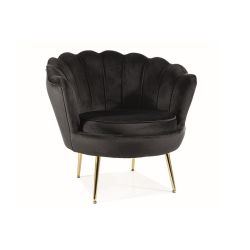 Tugitool CAMELLIA 1 must velvet Bluvel 19/kuldne