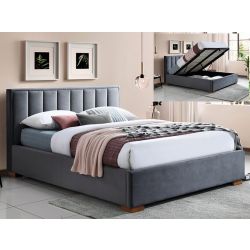 Кровать с подъемным механизмом MARANI velvet серый Bluvel 14