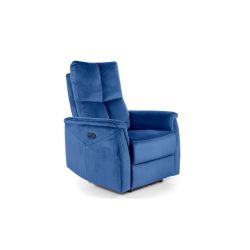 Кресло NEPTUN M (с функцией массажа) velvet синий Bluvel 86