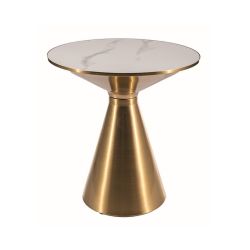 Кофейный столик ARIES белый мрамор/золотой