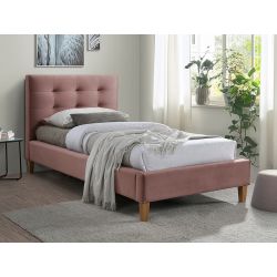 Кровать TEXAS 90x200 розовый velvet