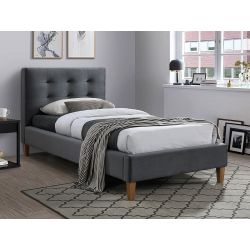 Кровать TEXAS 90x200 серый velvet