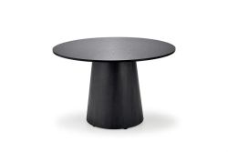 Круглый обеденный стол GINTER черный 120см