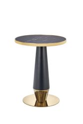 Круглый обеденный стол MOLINA черный мрамор/золотой 59 cm