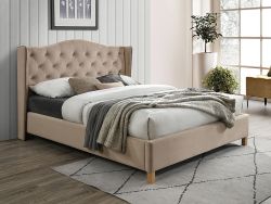 Кровать ASPEN 160 бархат  бежевый Bluvel 28