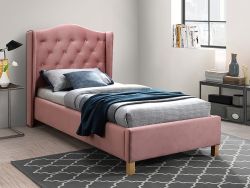 Кровать ASPEN velvet розовый BLUVEL 52 90x200