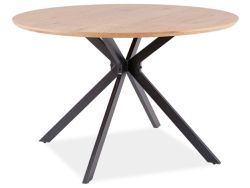 Круглый обеденный стол ASTER дуб/черный 120 cm