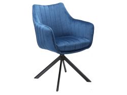 Стул с функцией вращения AZALIA VELVET синий BLUVEL 86