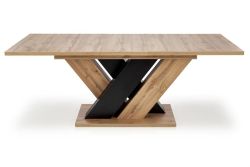 Раздвижной обеденный стол BRANDON 160-200/90/77 cm дуб вотан/черный
