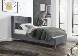 Кровать ESTELLA 90 velvet серый