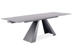 Раздвижной обеденный стол SALVADORE CERAMIC серый мрамор 160-240 cm