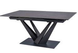 Раздвижной обеденный стол SORENTO ceramic черный мрамор 160-220x90cm