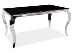 Обеденный стол PRINCE черный/хром 180X90cm