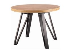 Раздвижной обеденный стол GALAXY  дуб артисан/черный 100-168x100 cm